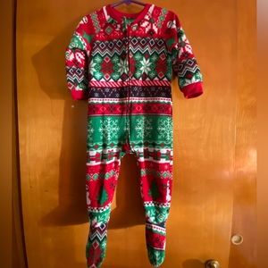 Children’s Place 18-24 month Christmas Fleece Footie Pajamas